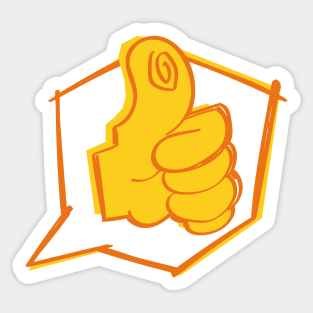 Stylish Thumbs Up Sticker